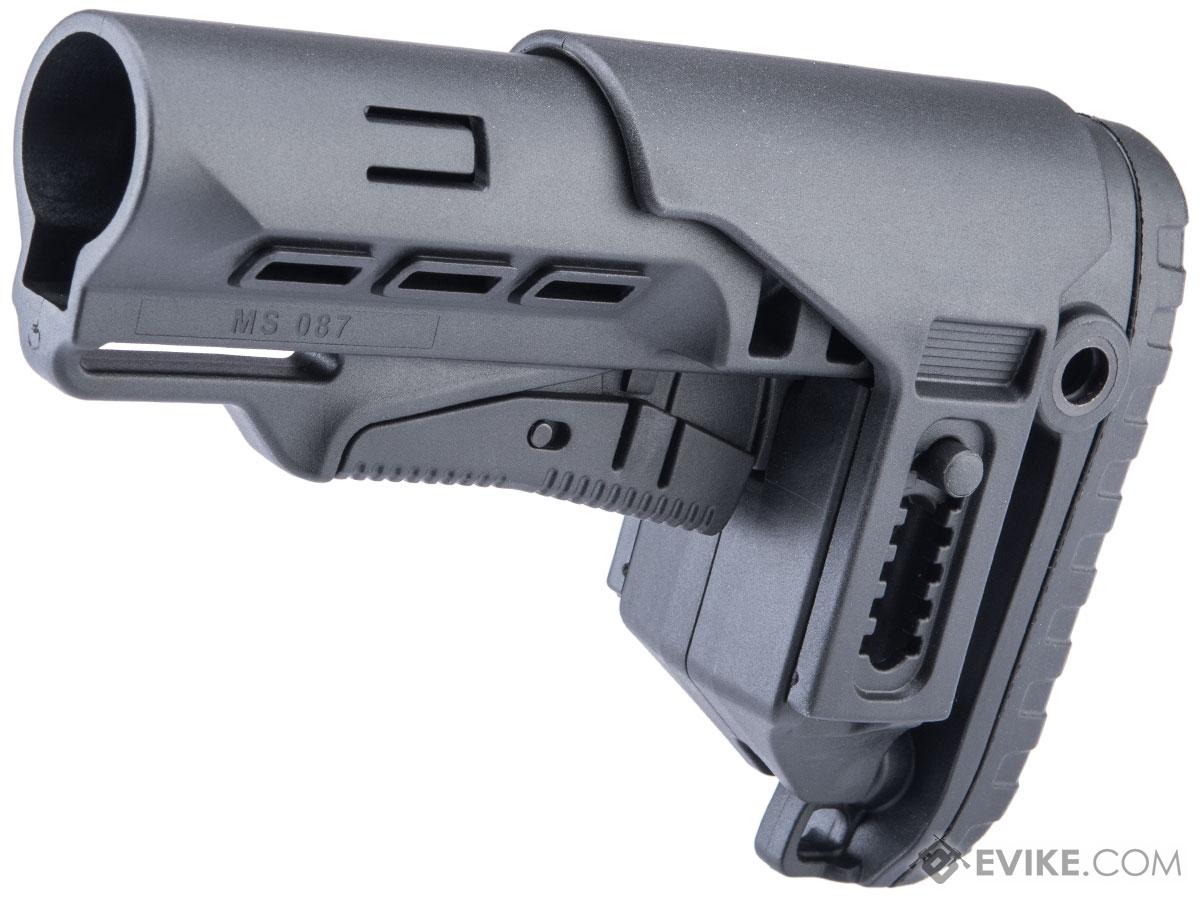 DLG Tactical Retractable Stock w/ Adjustable Short Cheek Riser for M4 / M16 Series Milspec Rifles (Color: Black)