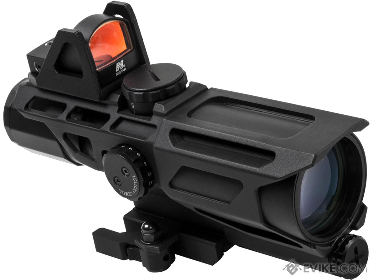 VISM by NcStar Ultimate Sighting System Gen3 3-9x40 Red & Blue Illuminated Variable Scope w/ Red Micro Dot Sight (Reticle: Mil-Dot / Black)