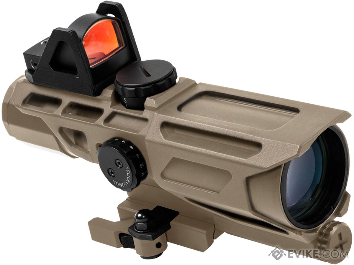 VISM by NcStar Ultimate Sighting System Gen3 3-9x40 Red & Blue Illuminated Variable Scope w/ Red Micro Dot Sight (Reticle: P4 / Tan)