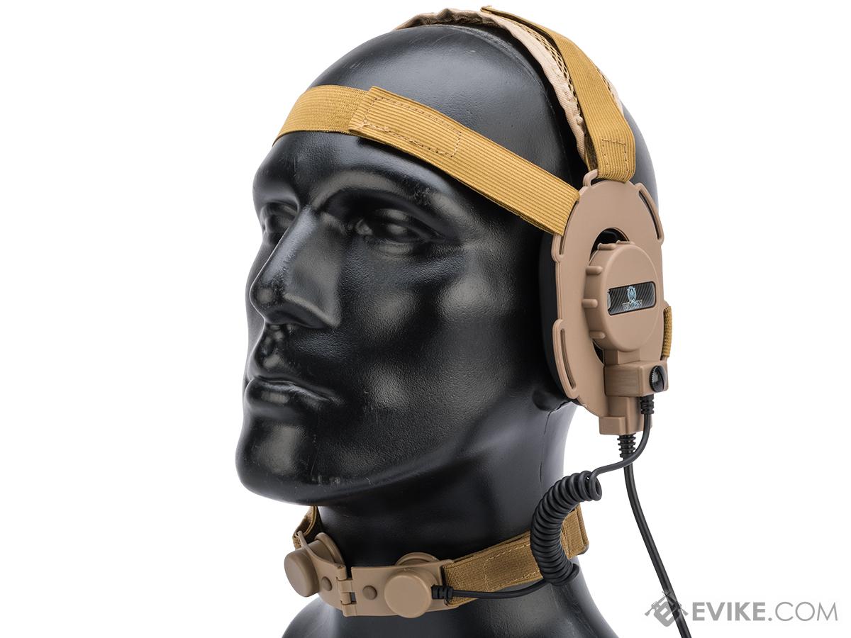 Z-Tactical Z070 Military Style Low Profile Headset w/ Throat Mic (Color: Dark Earth)