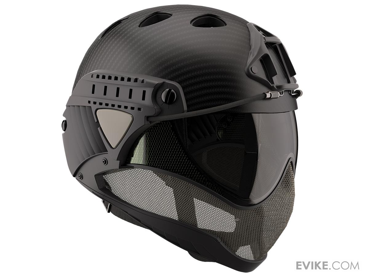 WARQ Custom Full Face Protection Helmet System (Color Carbon / Clear