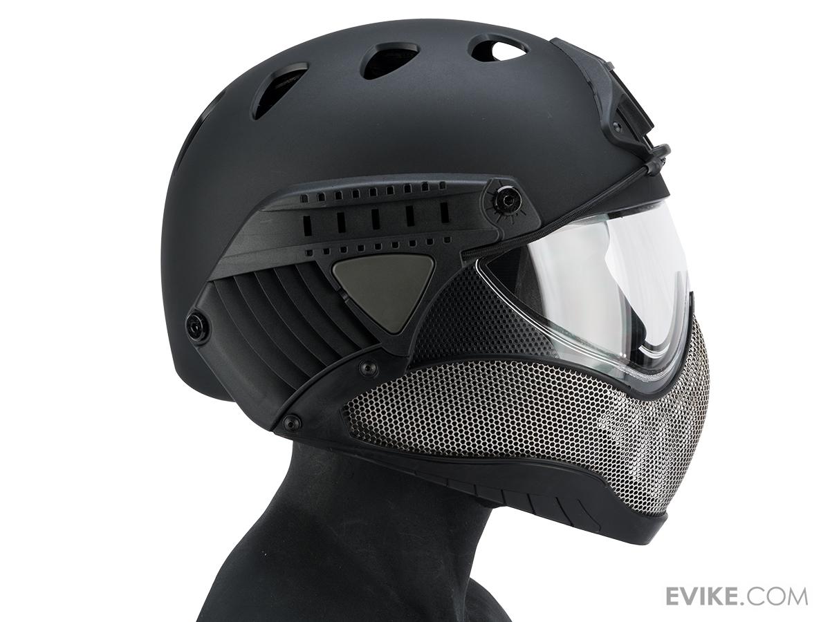 WARQ Full Face Protection Helmet System (Color Black / Clear Lens