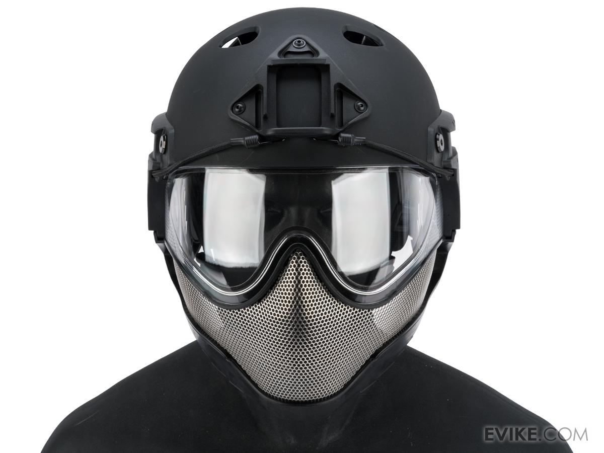 WARQ Full Face Protection Helmet System (Color Black / Clear Lens