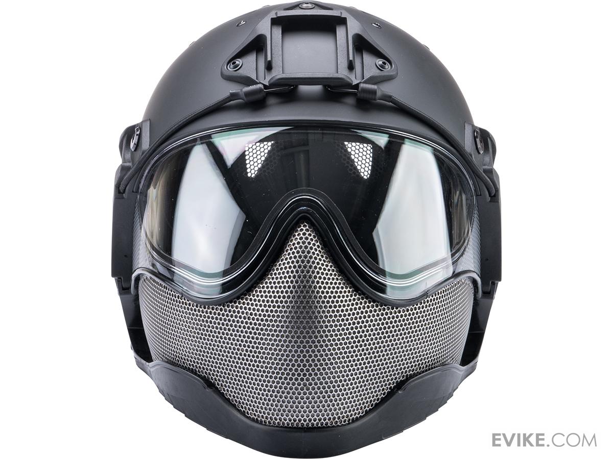 WARQ Full Face Protection Helmet System (Color Black / Clear Lens