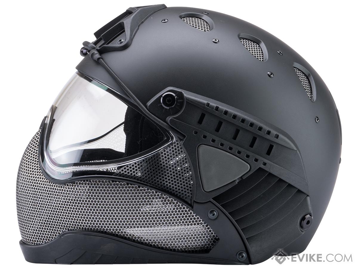 WARQ Full Face Protection Helmet System (Color Black / Clear Lens