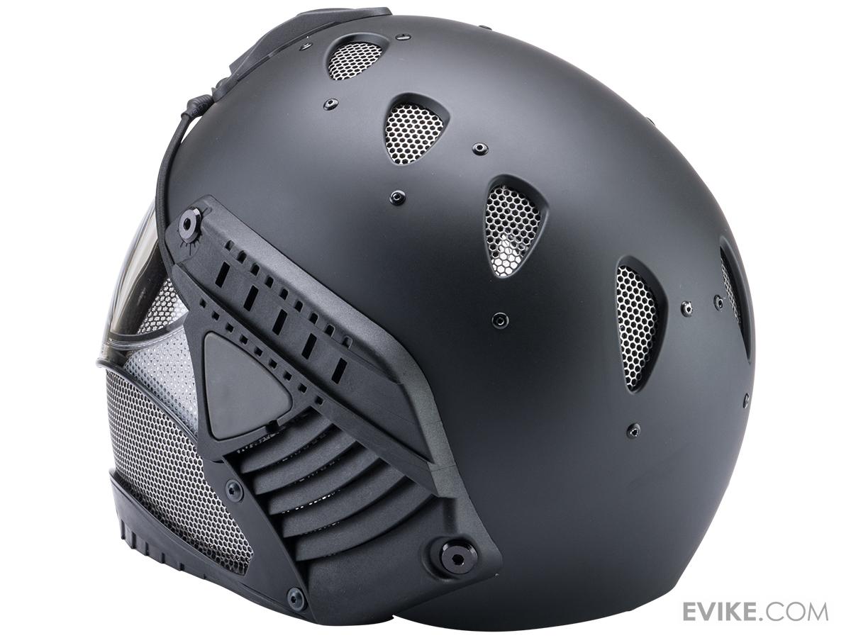 WARQ Full Face Protection Helmet System (Color Black / Clear Lens