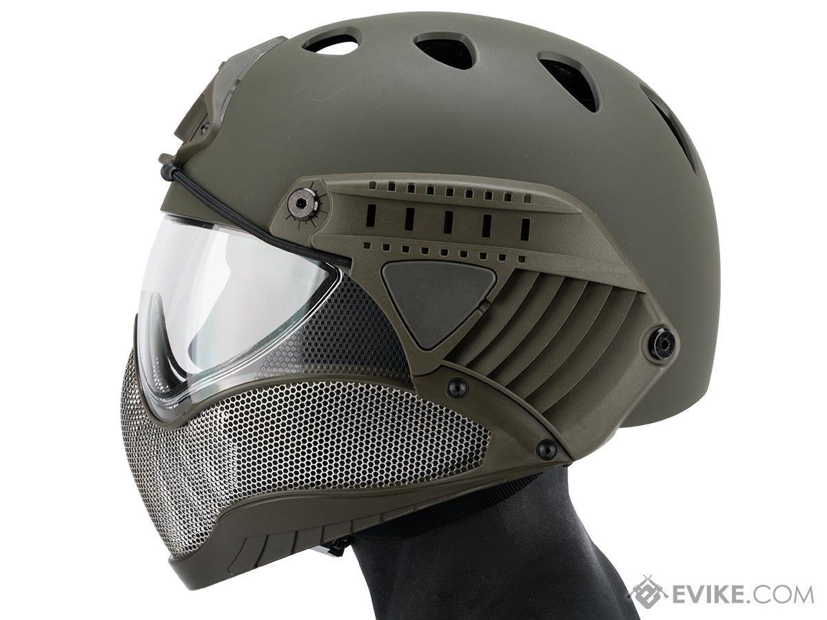 WARQ Full Face Protection Helmet System (Color OD Evike / Clear Lens