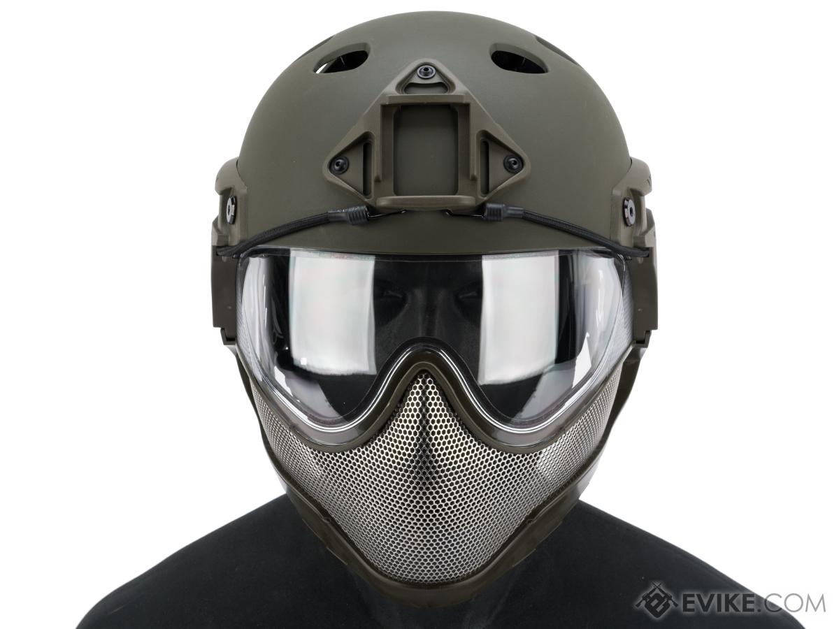 WARQ Full Face Protection Helmet System (Color OD Evike / Clear Lens