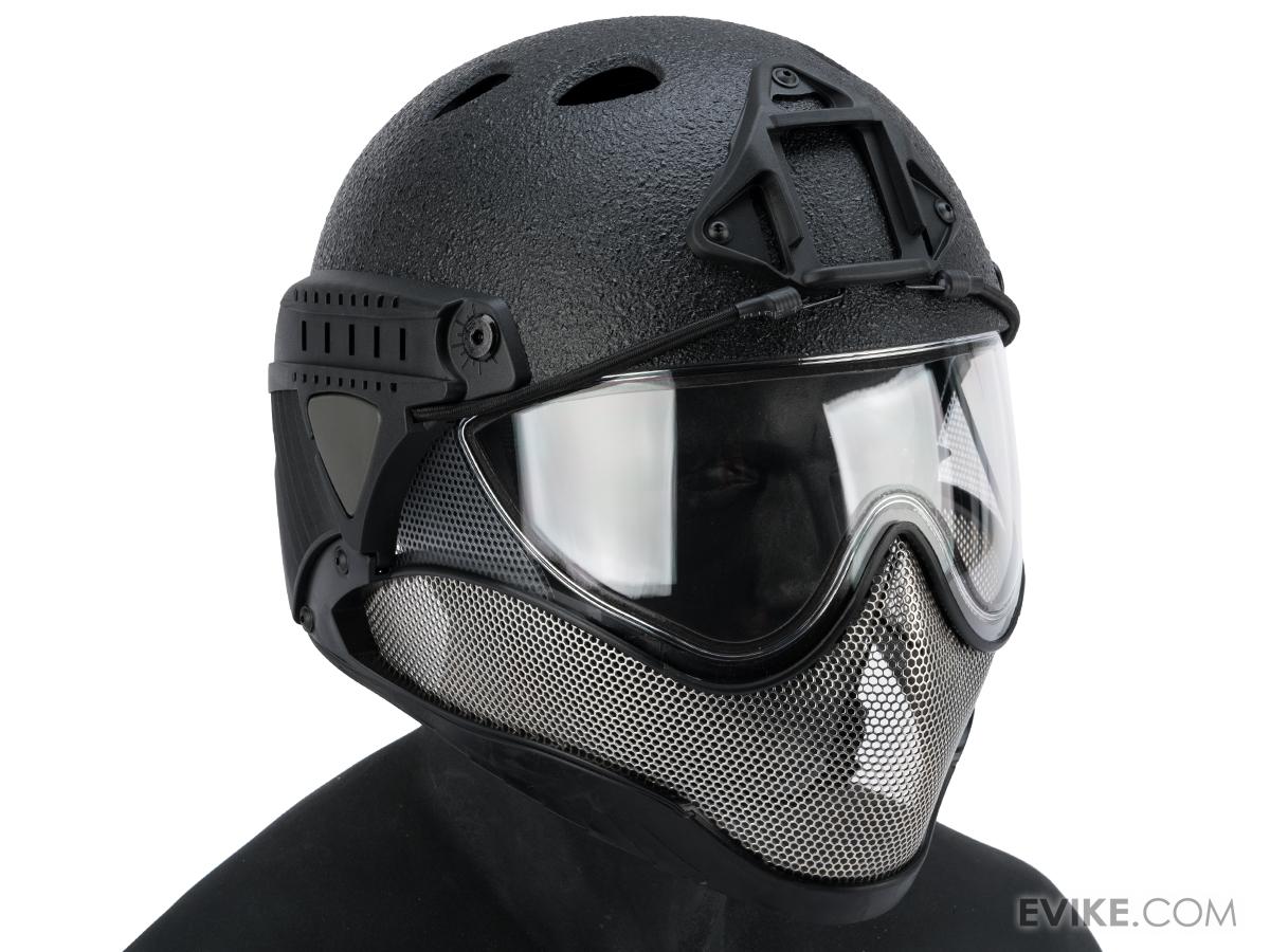 WARQ Full Face Protection "Raptor" Helmet System (Color Black / Clear