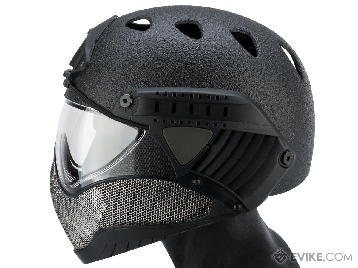 WARQ Full Face Protection "Raptor" Helmet System (Color Black / Clear