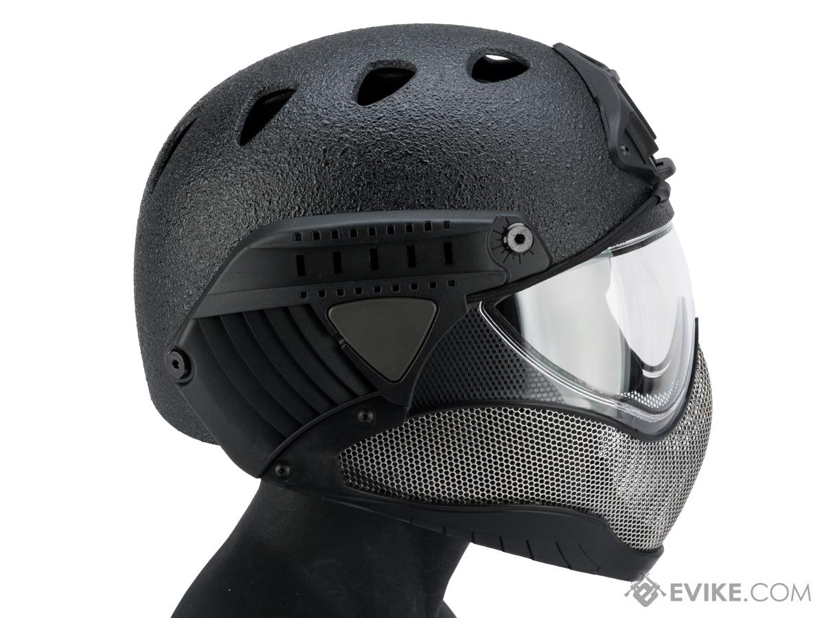 WARQ Full Face Protection Raptor Helmet System (Color: Black / Clear Lens)