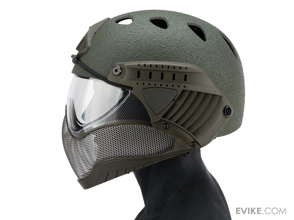 WARQ Full Face Protection "Raptor" Helmet System (Color OD Green