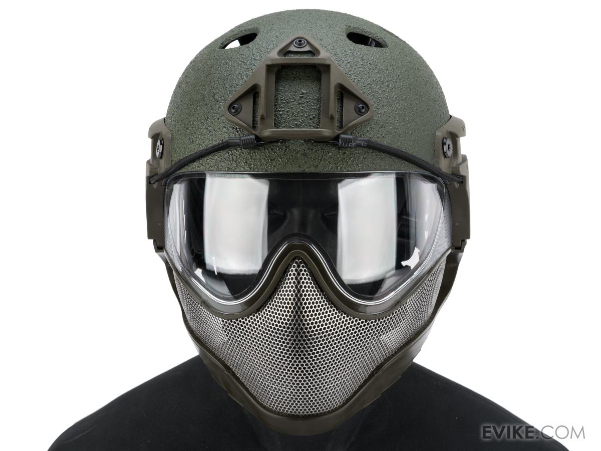 WARQ Full Face Protection "Raptor" Helmet System (Color OD Green
