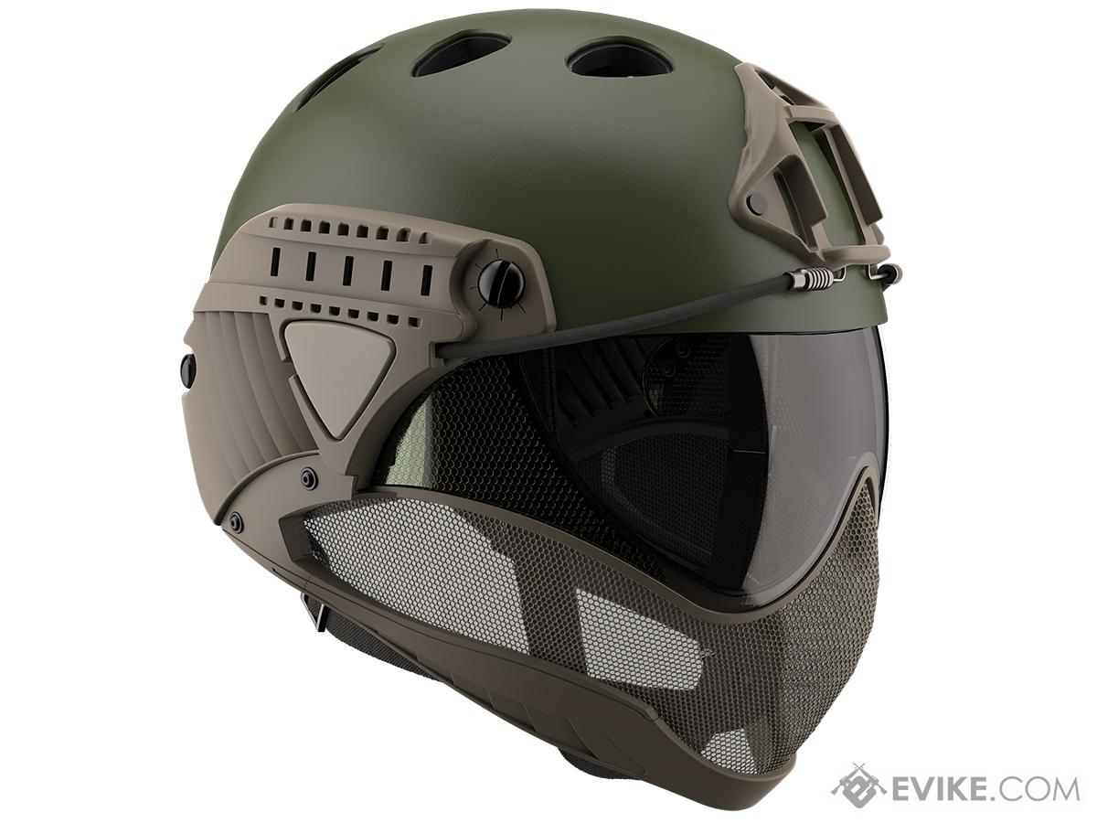 WARQ Full Face Protection Helmet System (Color OD Evike / Clear Lens