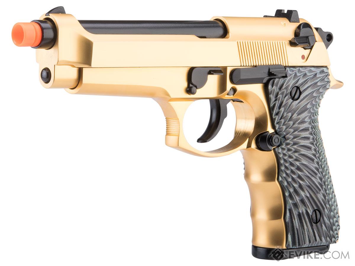 We-Tech Full-Auto M92 Eagle Gas Blowback Airsoft Pistol (Color: Gold)