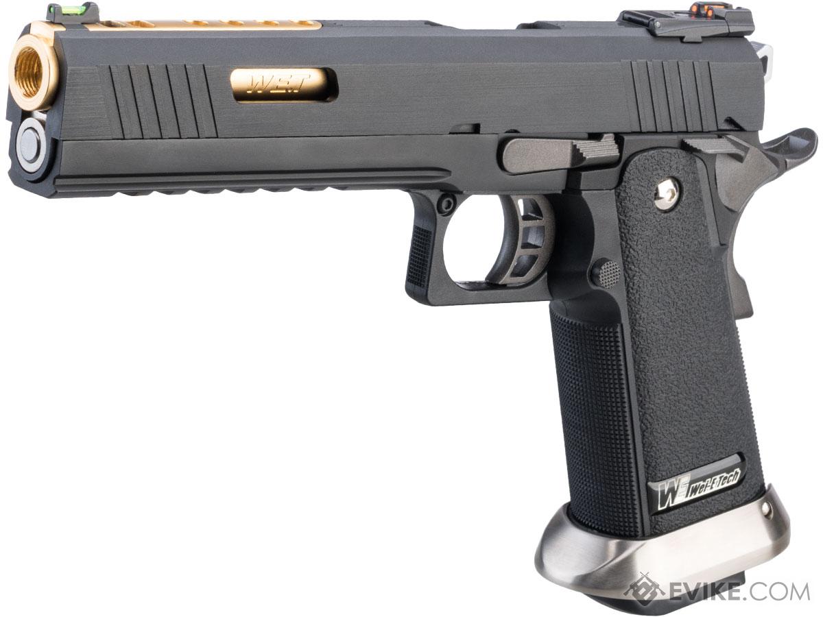 WE-Tech Hi-Capa 6 IREX Competition GBB Airsoft Pistol (Color: Black / Gold Barrel)