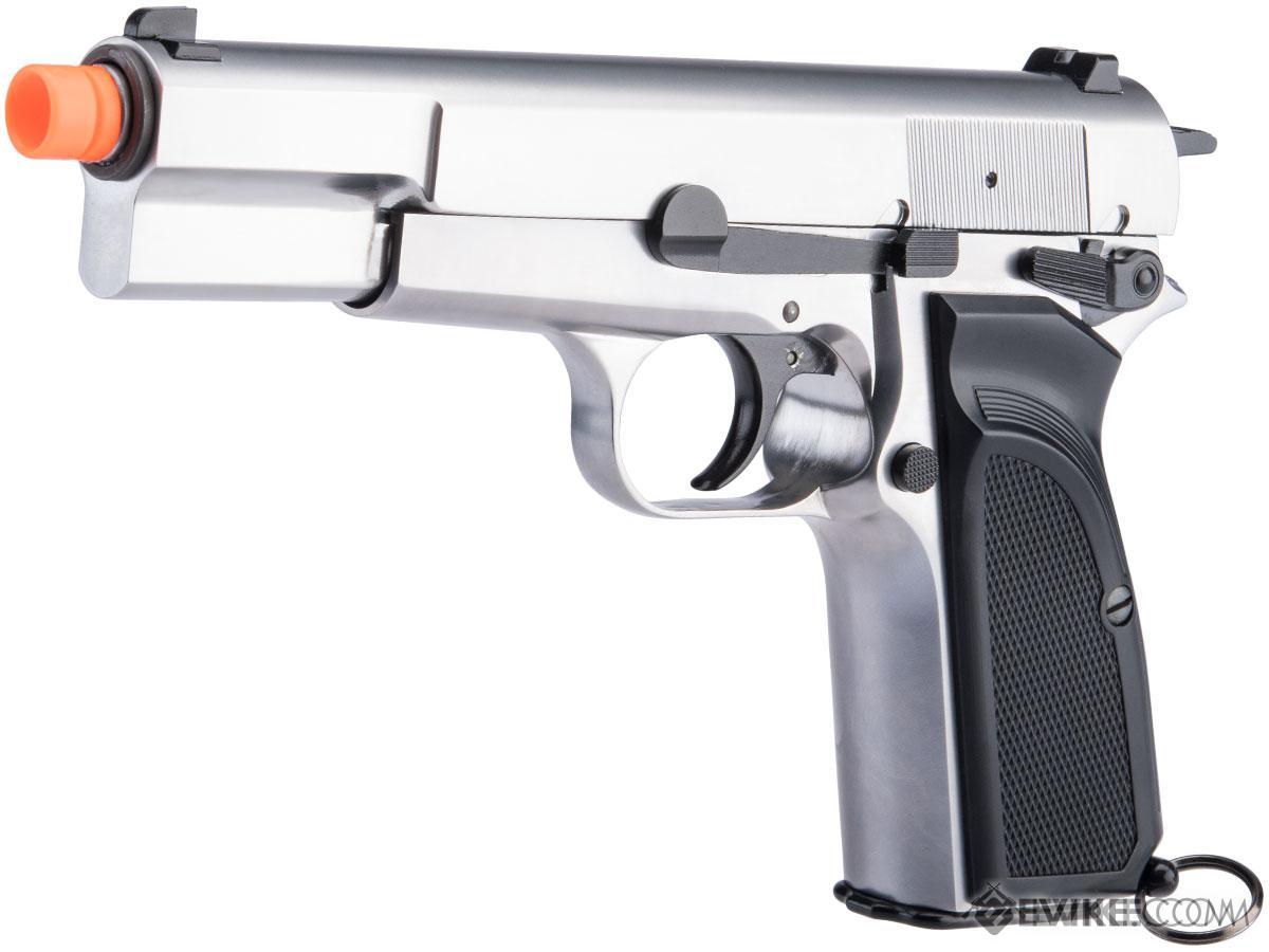 WE Tech New Version Hi-Power Gas Blowback Airsoft Pistol (Color: Silver)