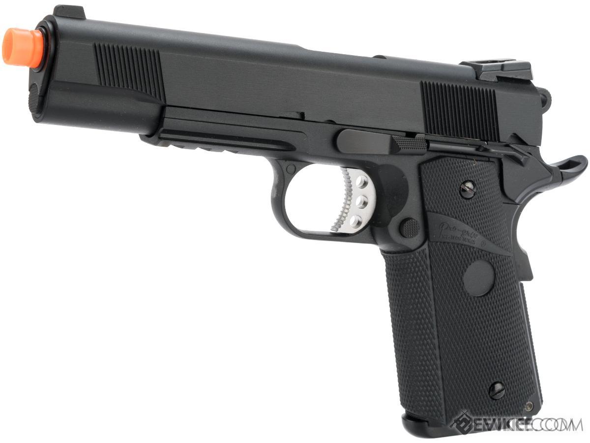 WE-Tech Gen2 Heavy Weight 1911 MEU Airsoft GBB Pistol (Color: Black w/ Rail)