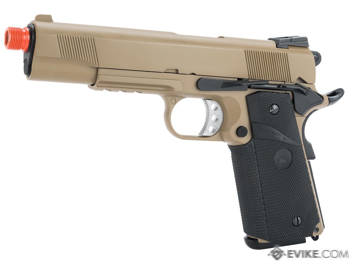 WE-Tech Gen2 Heavy Weight 1911 MEU Airsoft GBB Pistol (Color: Dark Earth w/ Rail)