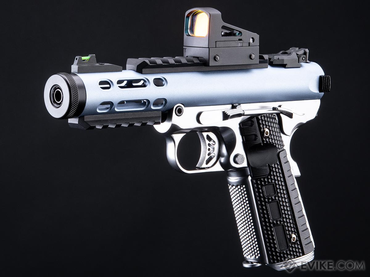 WE-Tech Galaxy 1911 Gas Blowback Airsoft Pistol (Color: Blue Slide / Silver Frame / Type A Slide)