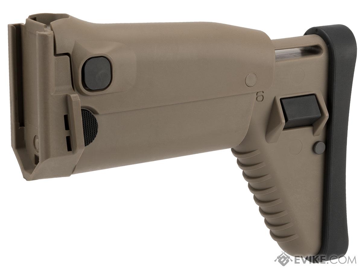 WE-Tech / FN SCAR-L Gas Blowback Stock Assembly (Color: Tan / Complete Stock Assembly)