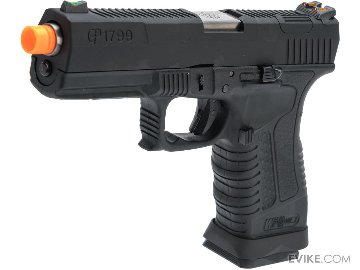 WE-Tech GP1799 T1 Gas Blowback Pistol (Color: Black / Silver Barrel)