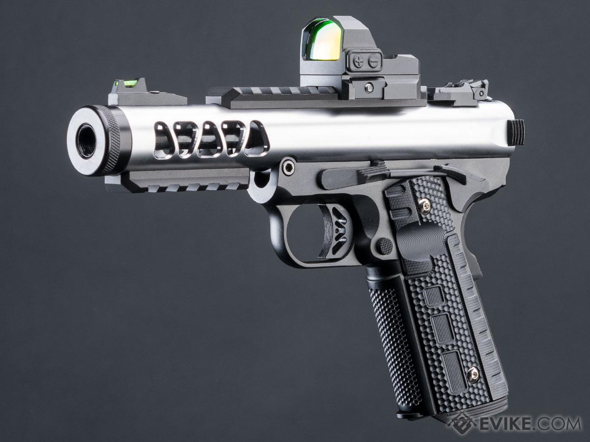 WE-Tech Galaxy 1911 Gas Blowback Airsoft Pistol (Color: Silver Slide / Black Frame / Type B Slide)