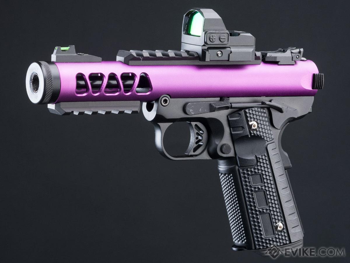 WE-Tech Galaxy 1911 Gas Blowback Airsoft Pistol (Color: Purple Slide / Black Frame / Type B Slide)