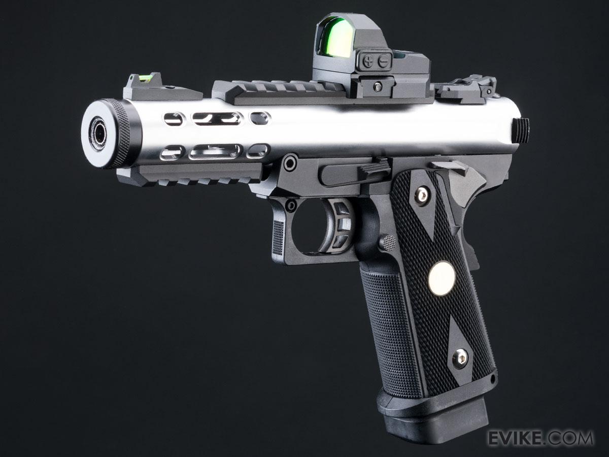 WE-Tech Galaxy Hi-CAPA Gas Blowback Airsoft Pistol (Color: Silver / Checkered Frame)