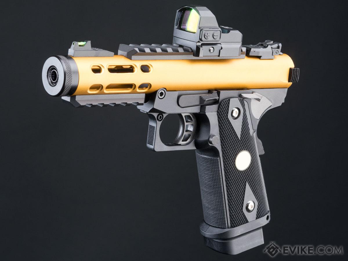 WE-Tech Galaxy Hi-CAPA Gas Blowback Airsoft Pistol (Color: Gold / Checkered Frame)