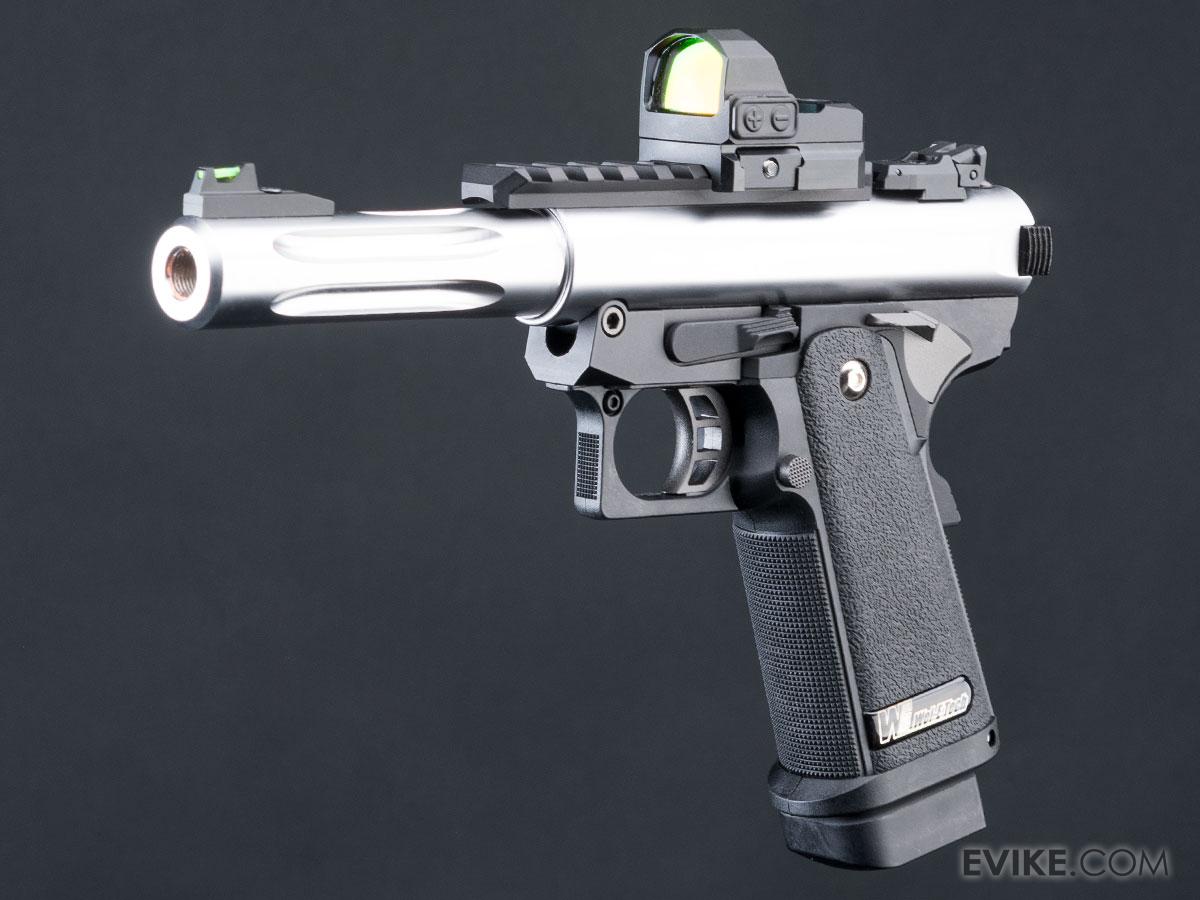 WE-Tech Galaxy Hi-CAPA Gas Blowback Airsoft Pistol (Color: Silver / Classic Frame / Premium Short Barrel)