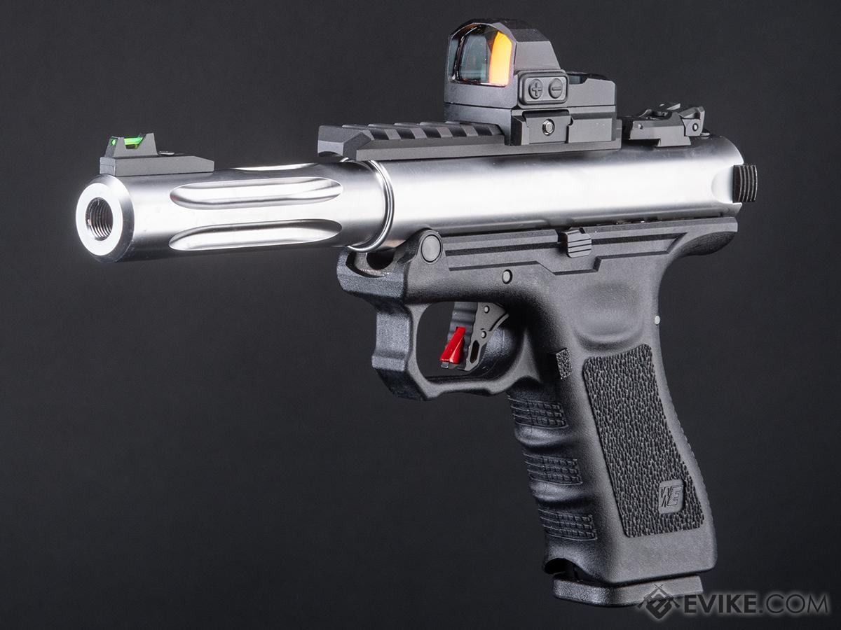 WE-Tech Galaxy Select-Fire Gas Blowback Airsoft Pistol (Color: Silver / Premium Short Barrel / Gun Only)