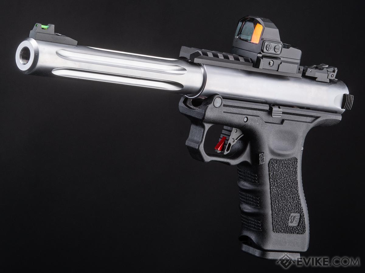 WE-Tech Galaxy Select-Fire Gas Blowback Airsoft Pistol (Color: Silver / Premium Long Barrel / Gun Only)