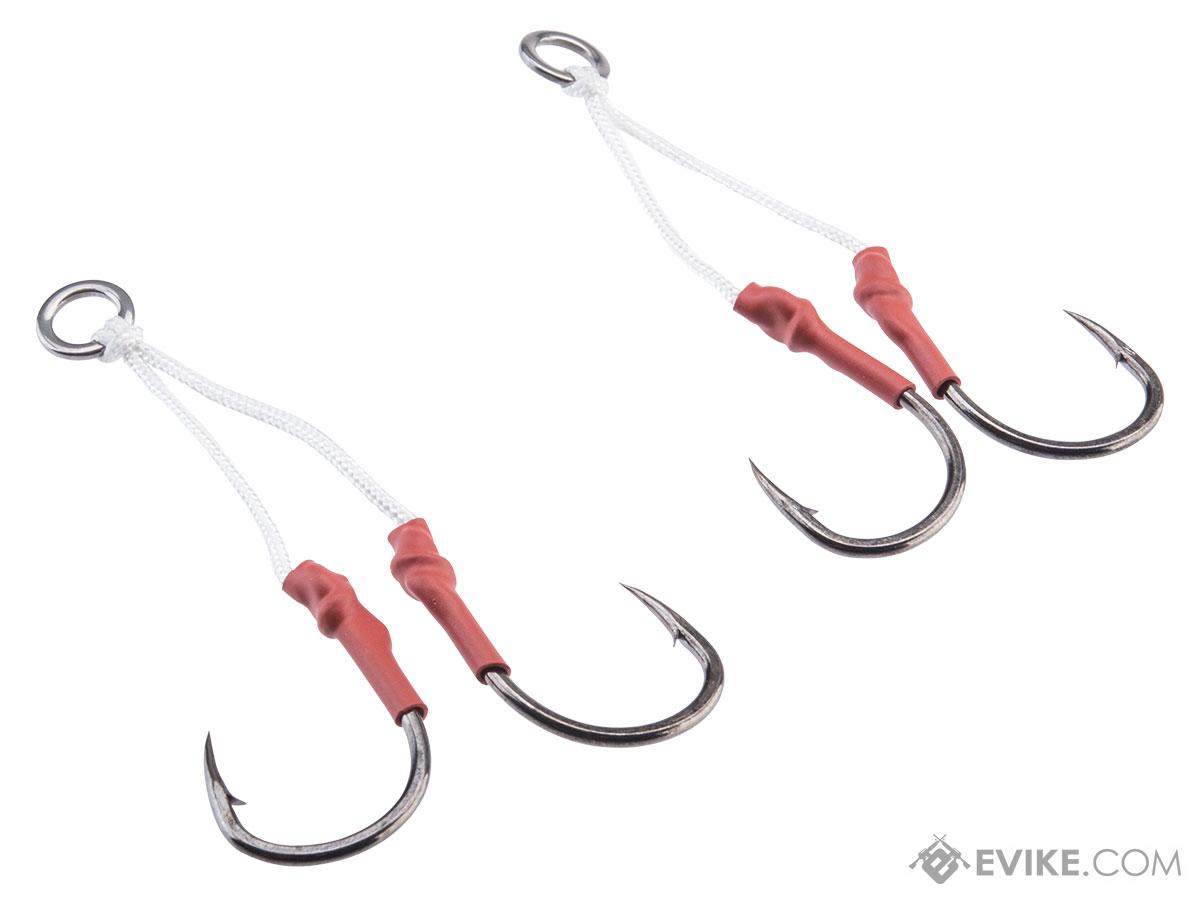 Battle Angler Double Stinger Jigging Hook Set (Color: Red Nickle / 4/0)