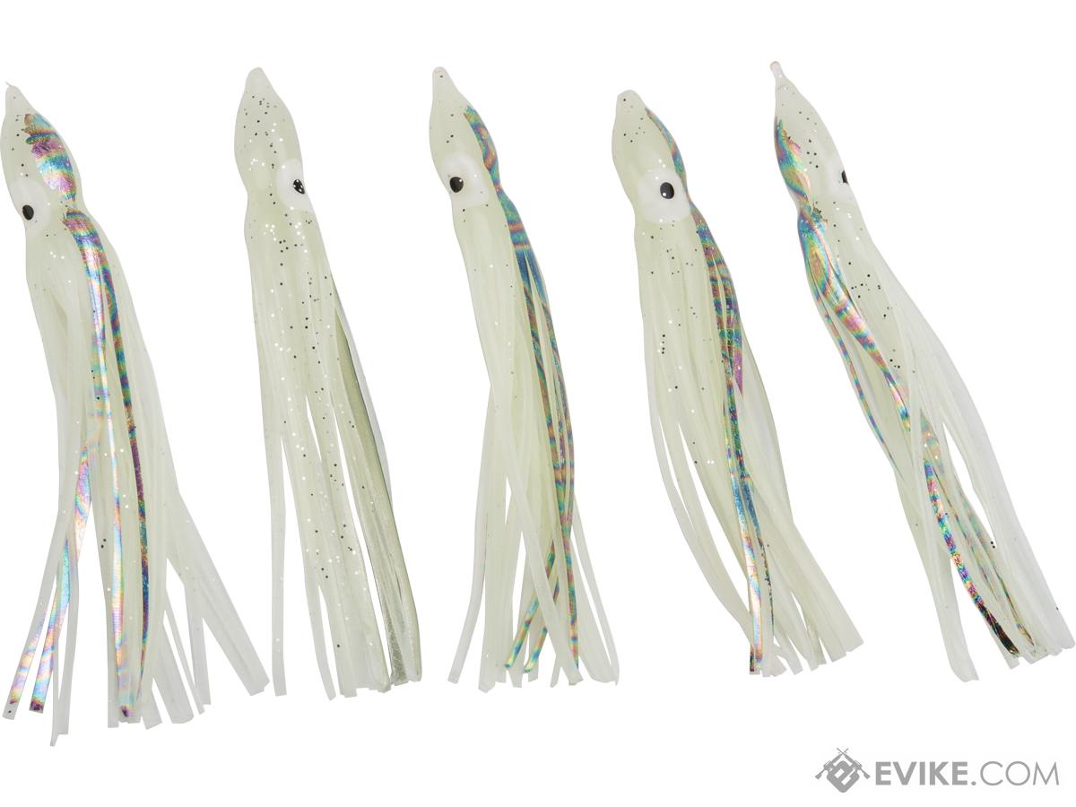 Battle Angler Phantom Skirt Squid Lure (Color: Luminous, Prismatic Stripe / 8)