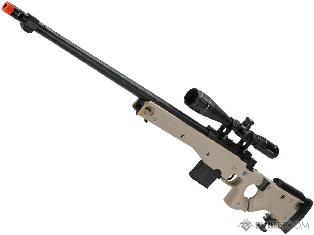 WELL L96 Bolt Action Airsoft Sniper Rifle w/ Folding Stock (Color: Tan + Scope and Bipod)