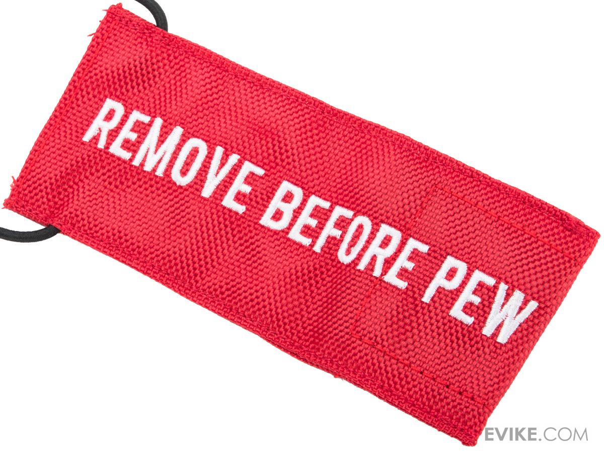 "Remove Before Pew" Tactical Airsoft Barrel Cover (Color Red