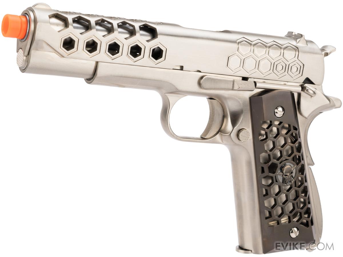 WE-Tech 1911 Hex Cut Gen. 2 Gas Blowback Airsoft Pistol (Color: Silver)