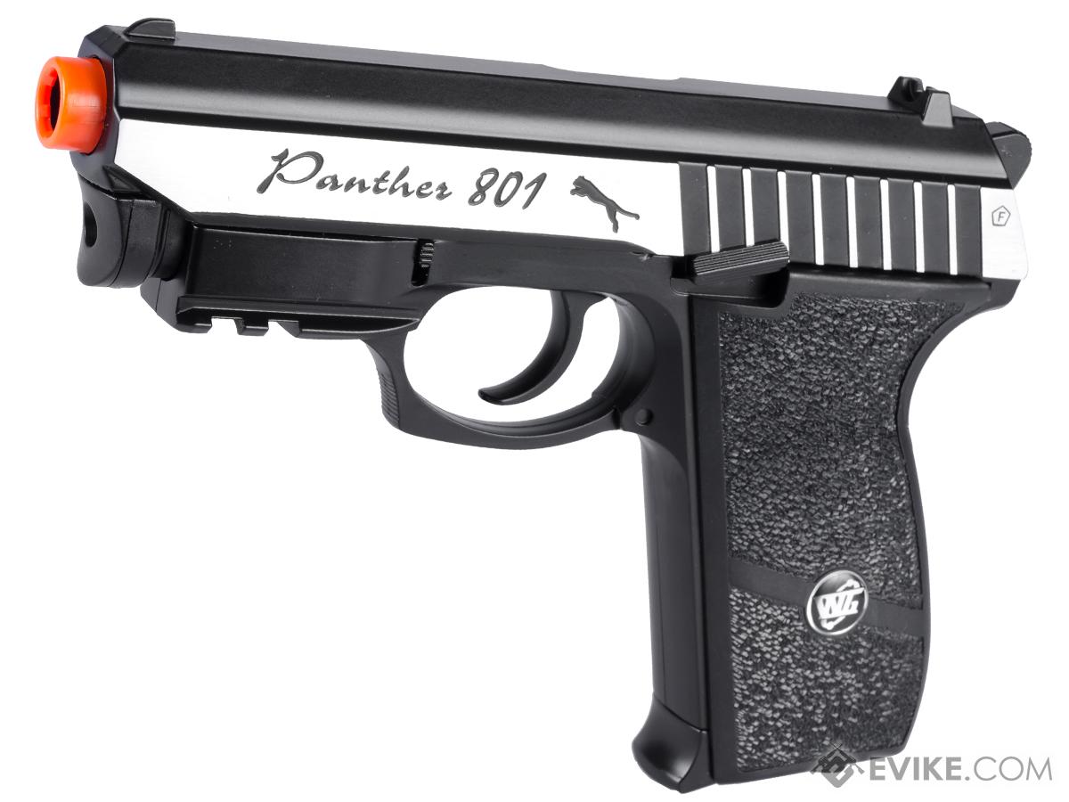 Panther 400 FPS Full Metal Airsoft CO2 Gas Blowback High Power Hand Gun w/ Integrated Laser by Win Gun (Color: Dual Tone)