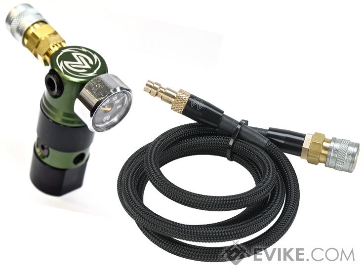 Wolverine Airsoft Storm HPA On-Tank Regulator (Color: with Remote Line / Green)