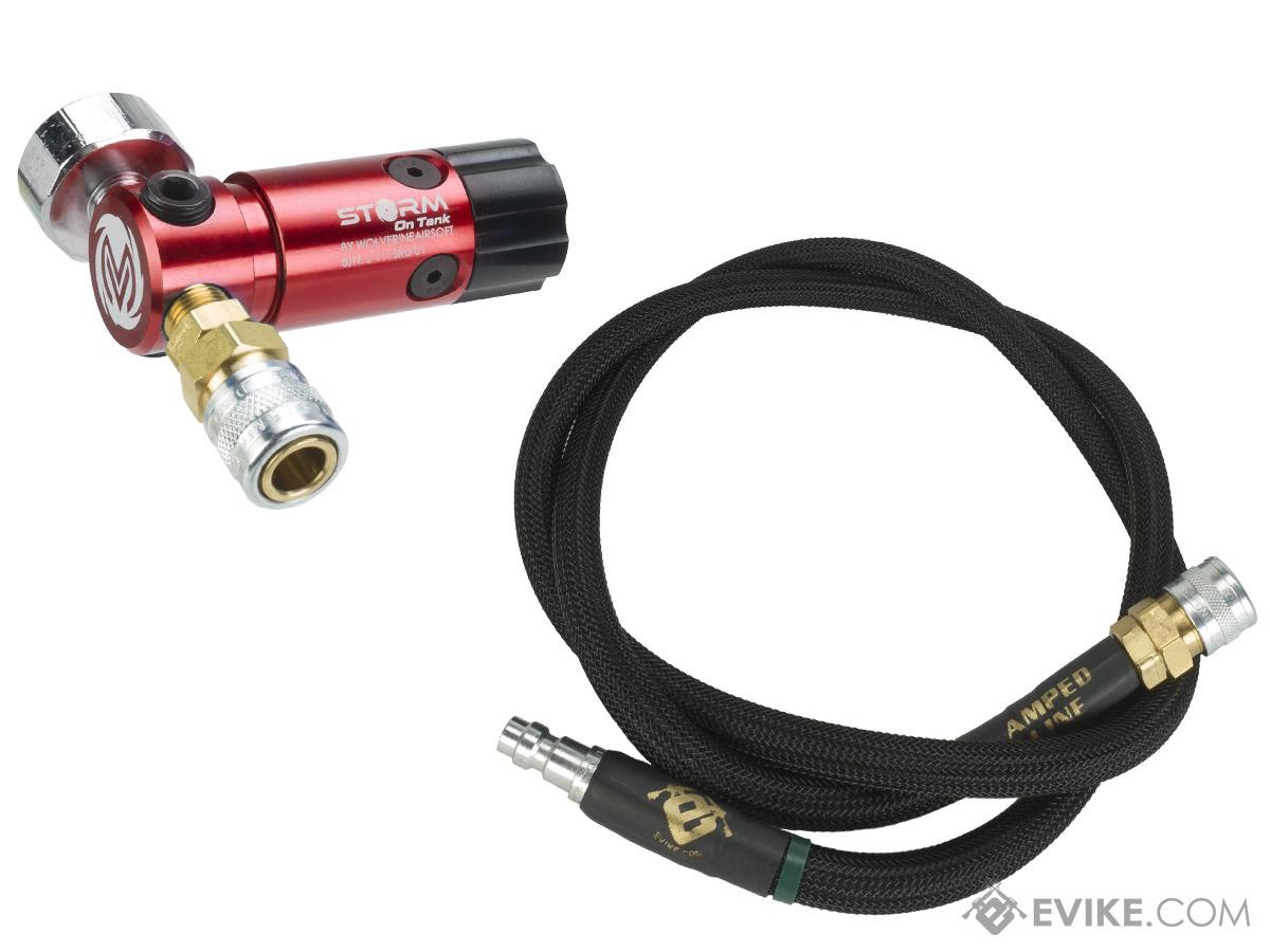 Wolverine Airsoft Storm HPA On-Tank Regulator (Color: with Remote Line / Red)