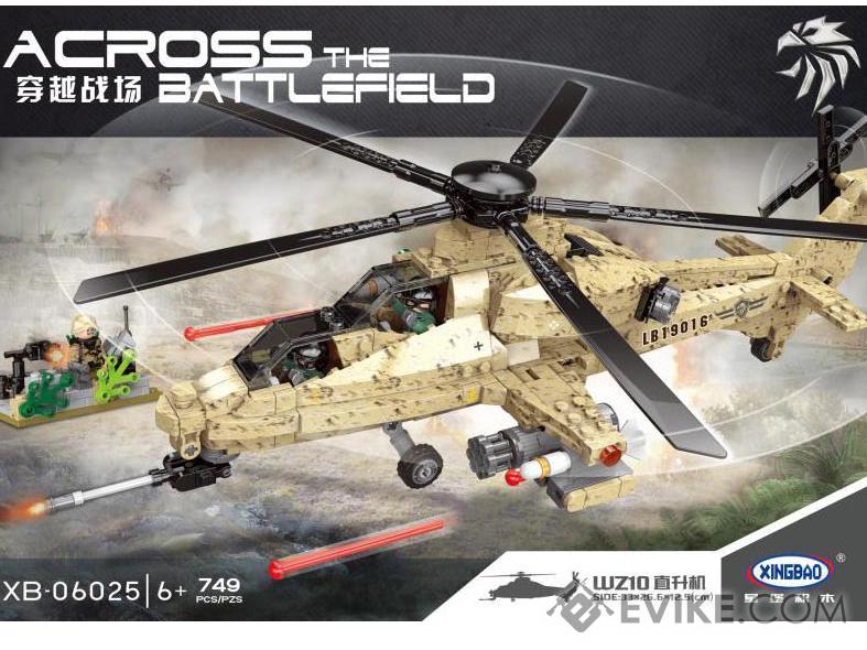 XingBao Collectible Building Block Set (Style: WZ10 Helicopter)