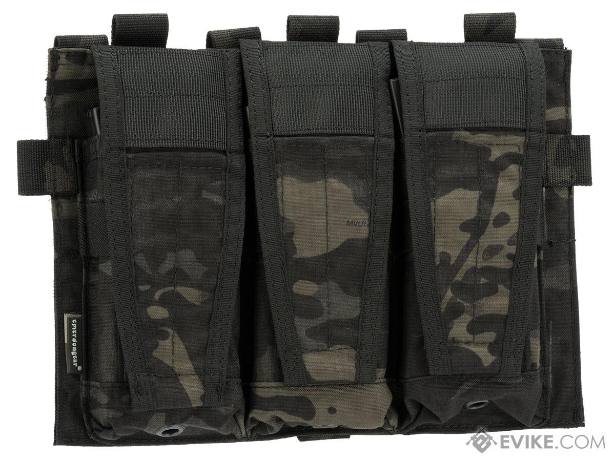 Emerson Adaptive Style Hook and Loop Triple Magazine Pouch (Color: Multicam Black)