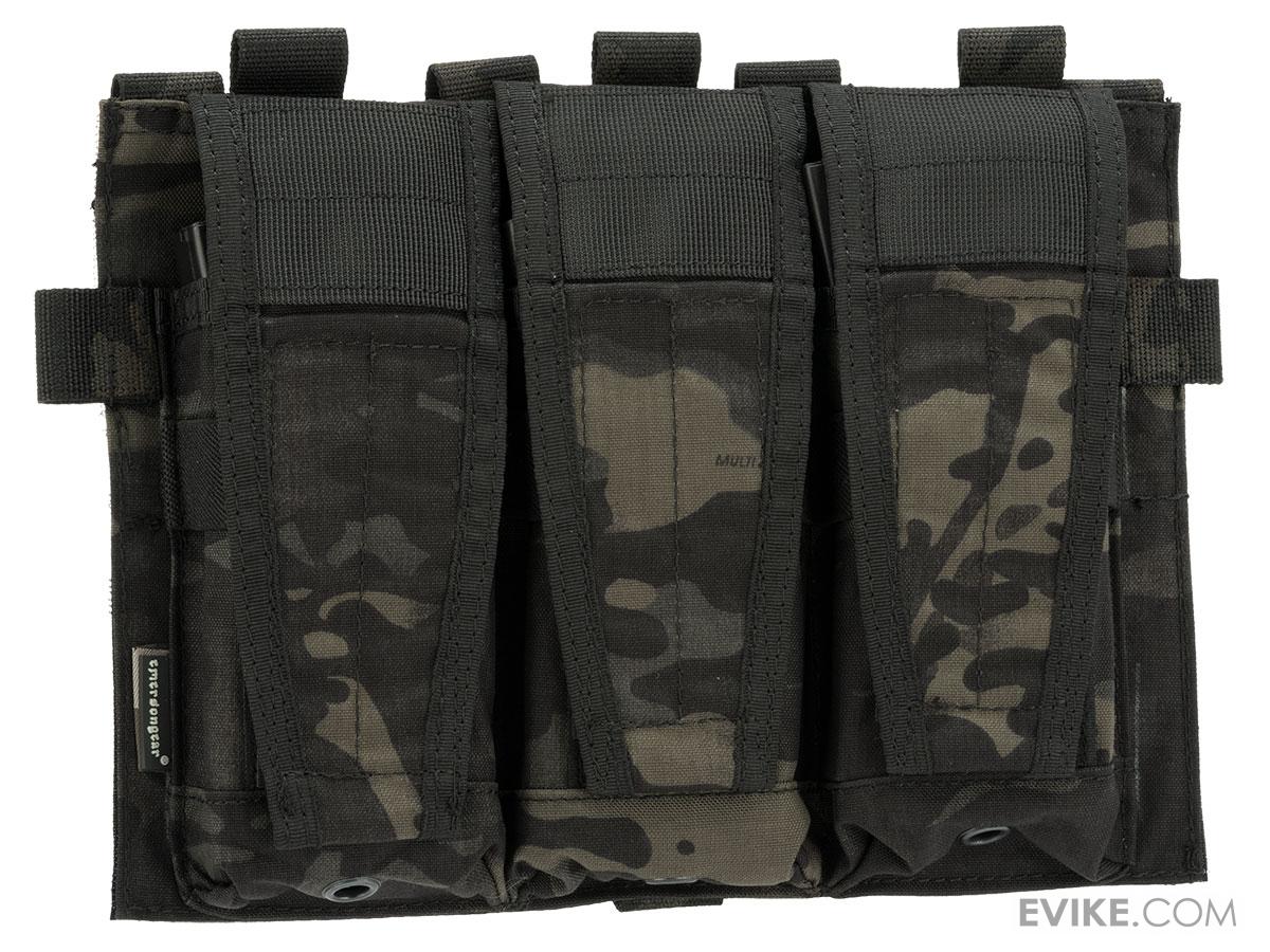 Emerson Adaptive Style Hook and Loop Triple Magazine Pouch (Color: Multicam Black)