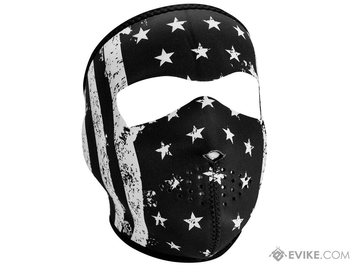 Bobster / Zan Headgear Neoprene Face Mask (Color: Black & White Vintage Flag)