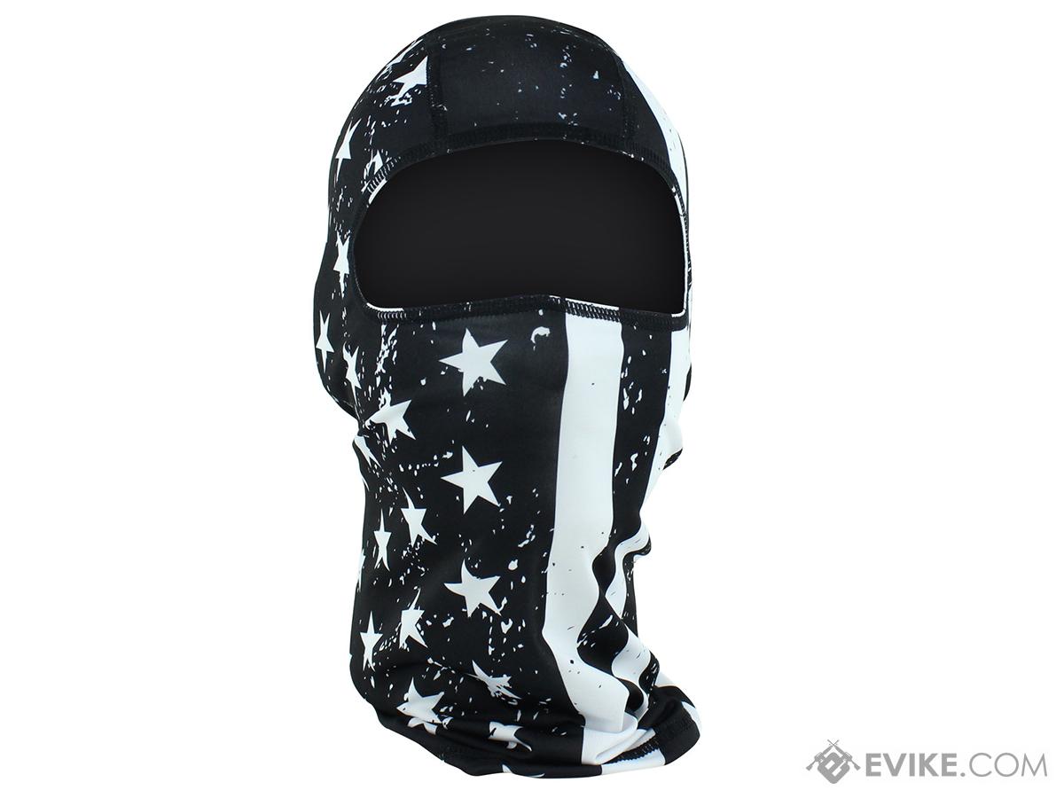 Bobster / Zan Headgear Polyester Balaclava (Color: Black & White Flag)