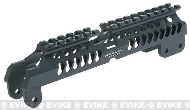 GHK Zenimei CNC Aluminum AK Tactical Railed Handguard Top for AK AEG / GBB Rifles - Black