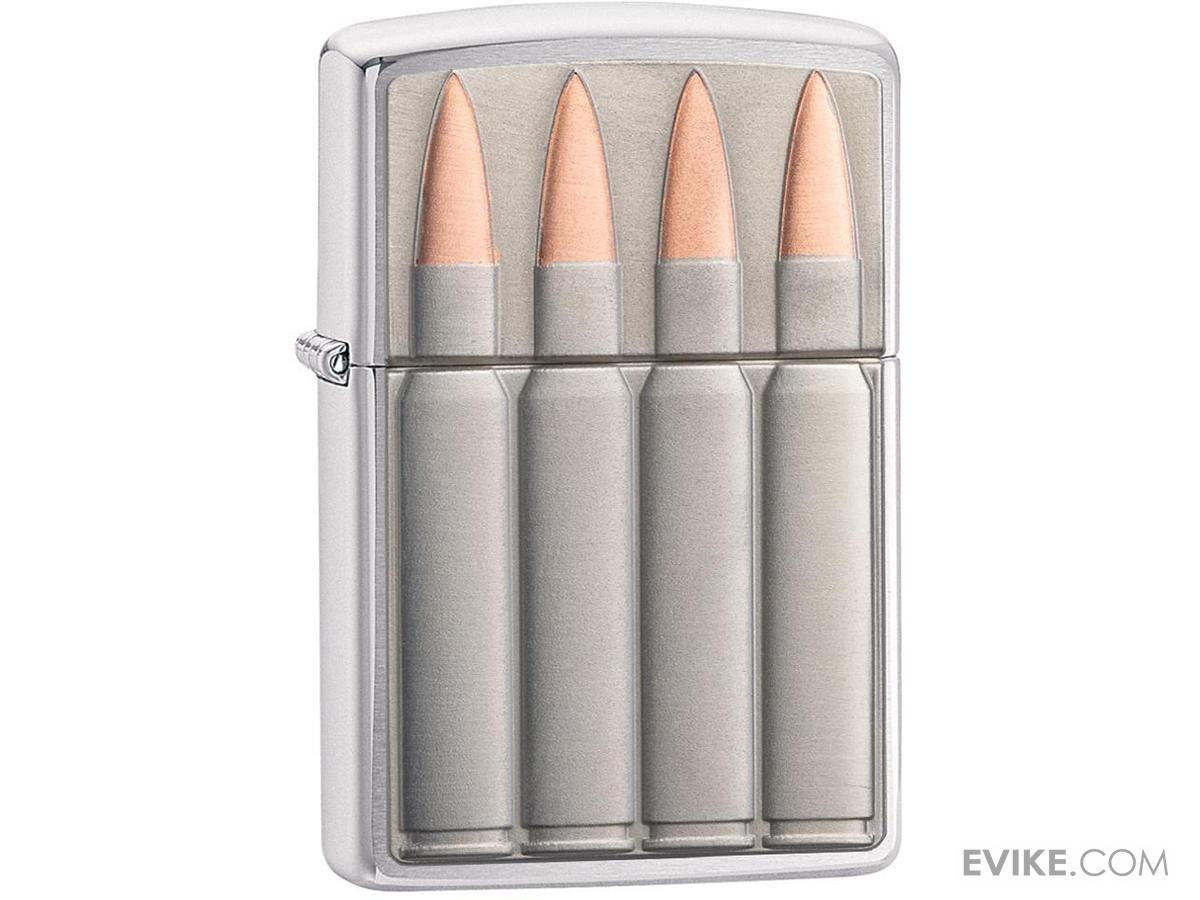 Zippo Classic Lighter (Model Bullets / Brushed Chrome), Tactical Gear