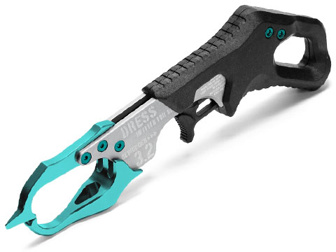 DRESS Derringer 3.2 Aluminum Fish Landing Grip (Color: Emerald Blue)