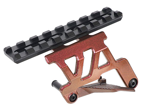 Laylax Aluminum Custom ZanShin Series Scope Mount Base for Tokyo Marui Hi-CAPA 5.1 Series GBB Pistols (Color: Kurenai Red)